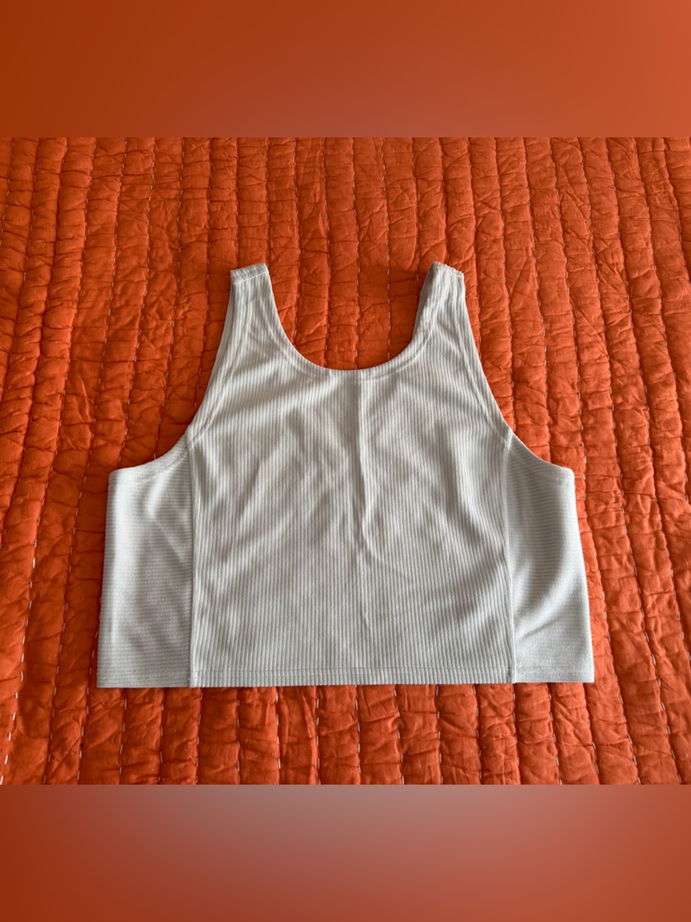 Lululemon Softstreme Cropped Ribbed Tank in Bone